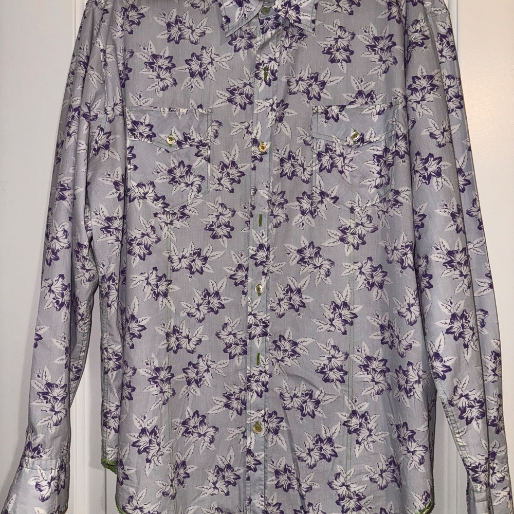 Vintage 90s Arnold Zimberg Floral Button Down – XL